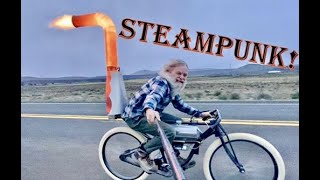 Crazy Rocketman: Riding the new 'STEAMPUNK' Jet Bike!