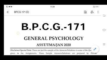 BPCG 171 IGNOU SOLVED ASSIGNMENT 2020-21