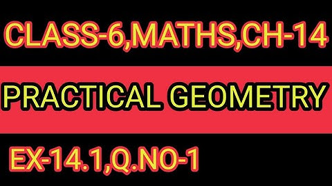 EX-14.1  ,Q.NO- 1    CH-14,CLASS-6 ,PRACTICAL GEOMETRY,MATHS,NCERT,CBSE