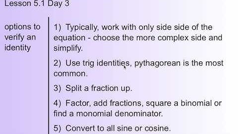Verifying Trig Identities Using LCD