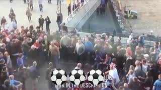Football fans Fight outside of the Stadium (Arsenal Fans)