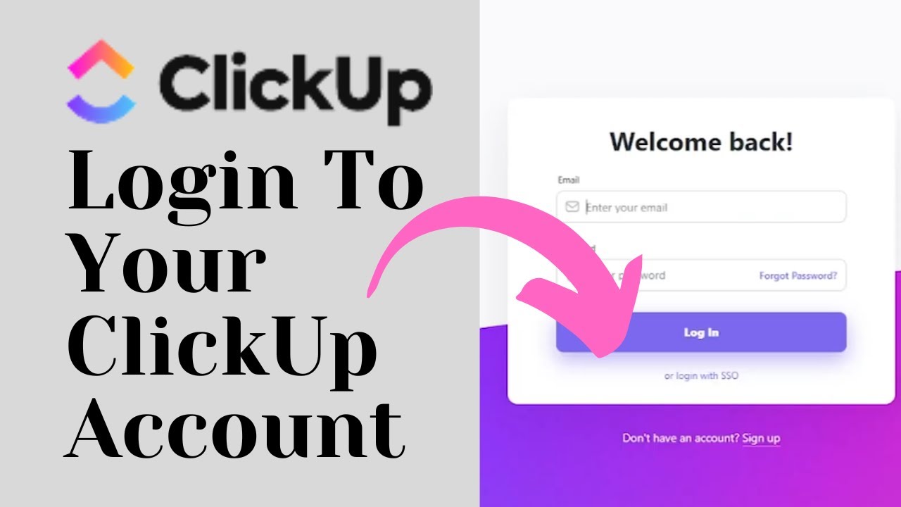 How To Login To Your ClickUp Account? ClickUp Login - Sign In to Project  Management Tool/Software - YouTube