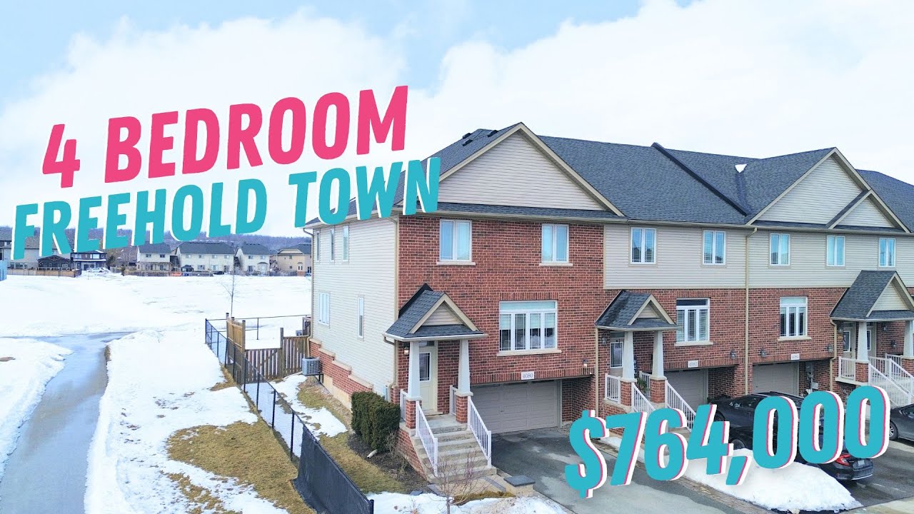 Gorgeous 4 Bedroom FREEHOLD Townhouse backing onto 9 Acres of Park Space