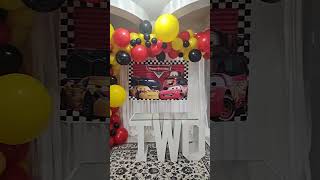 racing car theme balloon decor