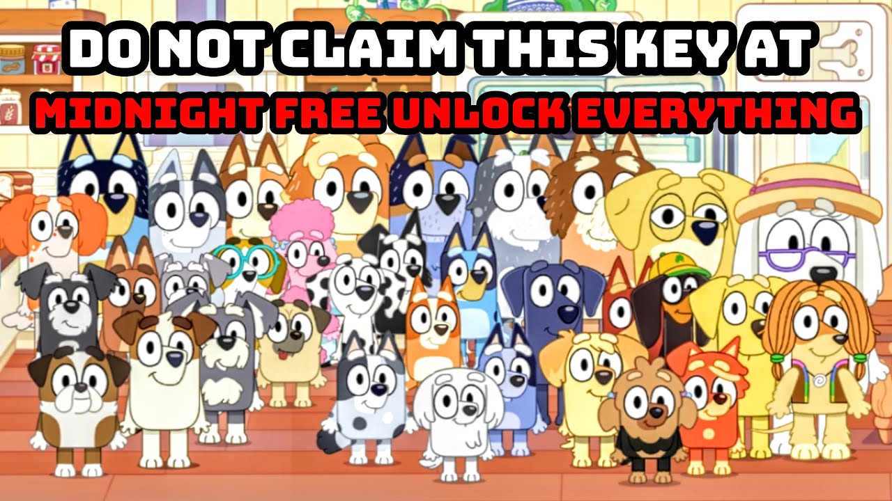 Bluey Let's Play Do Not Claim This Key At Midnight Free Unlock Everything Bluey Lets Play