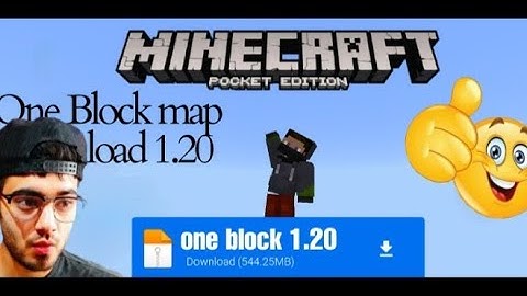one block map download for Minecraft POCKET EDITION 1.20 @A.K RITTO #oneblock #minecraft #pe