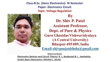 Numerical Problem on Voltage Regulation
