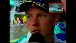 Kimi Raikkonen Angry - Malaysia 2001