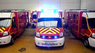 VSAV équipé LED LIGHTBAR CODE3 RX2700 ET WHELEN
