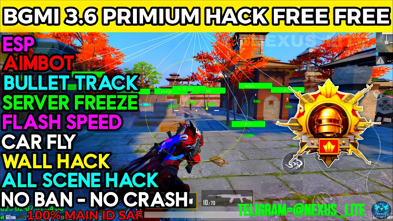BGMI 3.6 PRIMIUM HACK ALL X SUT SCENE HACK • FLASH SPEED • CAR FLY • SERVER FREEZ • 100% MAN ID SAF🔥