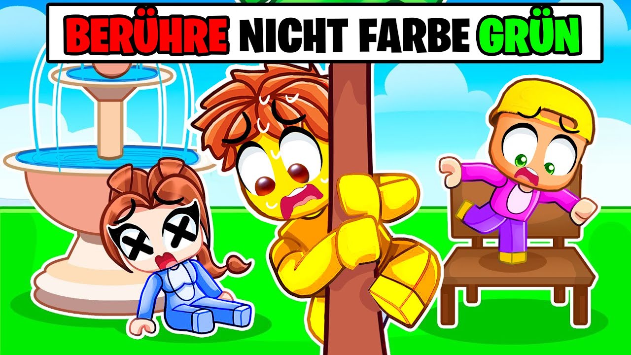 Roblox aber darfdie Farbe NICHT berühren mit meinem kleinen Bruder...