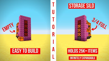 How To Make A Storage Silo / Advanced Tutorial In Minecraft 1.8+