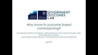 GO Lab - Why move to outcome based commissioning?