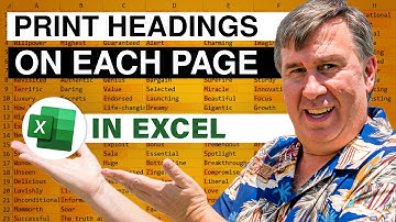 Excel - Printing Header Rows or Columns on Each Page Using Excel Page Setup - Episode 690