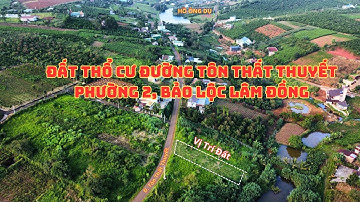 ĐẤT MẶT TIỀN ĐƯỜNG TÔN THẤT THUYẾT, PHƯỜNG 2 (mới)BẢO LỘC,LÂM ĐỒNG. 468m2 (250 m2 thổ cư) chỉ 1,9tỷ