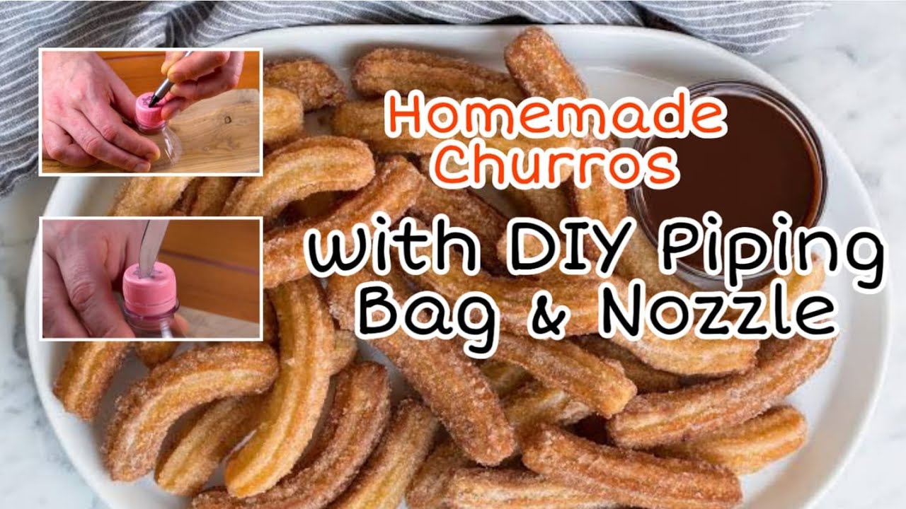 Homemade Churros With DIY Piping Bag Nozzle YouTube
