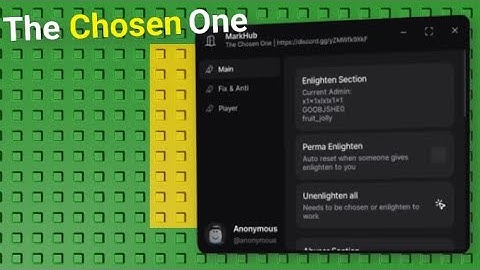 The Chosen One Script - UNANCHOR AURA AND STEAL BKIT nd more