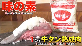 味の素で1ヶ月牛タン熟成肉作ってみた Insane MSG Dry Age Experiment!!