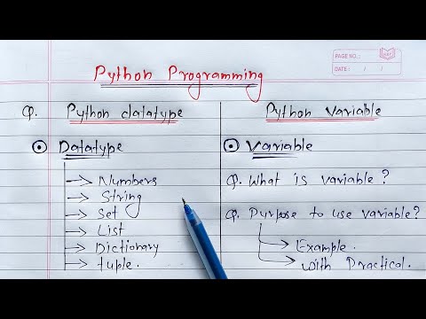 Python:- Datatypes and Variables | Learn Coding