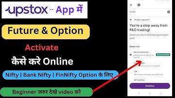 Upstox me future & option kaise activate kare | How to activate f&O in Upstox | Upstox F&O