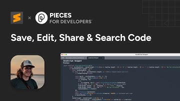 Save, Edit, Share & Search Your Code Snippets with the Pieces Sublime Plugin
