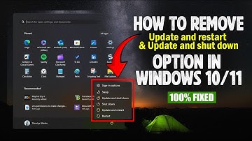 Remove Update And Shut down or Update and Restart Option in Windows 11/10 ✅ How To Disable Updates