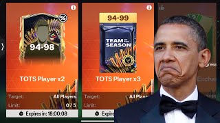 Today was a good day, I opened all TOTS EXCHANGES in fc mobile #fifamobile