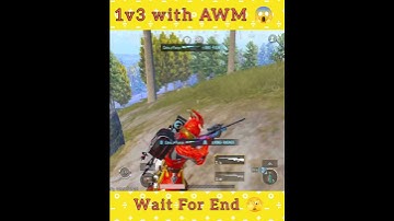 1v3 with AWM 😱 Close range fight 😱 #shorts  #pubgm #youtubeshorts #gaming