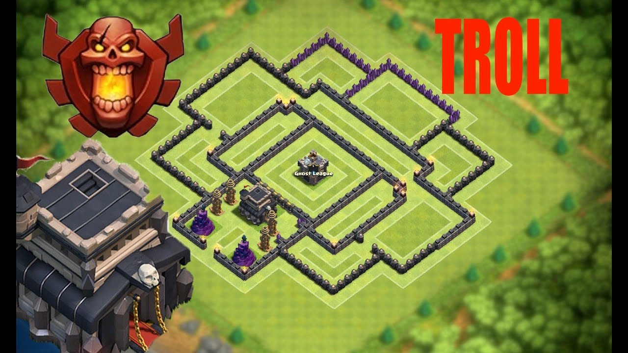 Clash Of Clans EPIC TH9 HYBRID BASE 2015 ! Air Sweeper Trophy Base