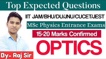 Live Mock Test-Optics Expected Problems | BHU, DU, JNU, CUCET, JEST, IIT JAM, MSc Physics Entrances