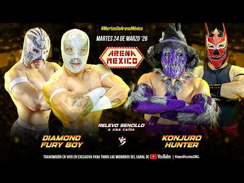 CMLL HIGHLIGHTS 24 DE MARZO ´26 || DIAMOND Y FURY BOY VS KONJURO Y HUNTER