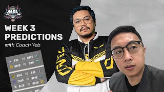 MPL PH Season 8 Week 3 Predictions with Coach Yeb!