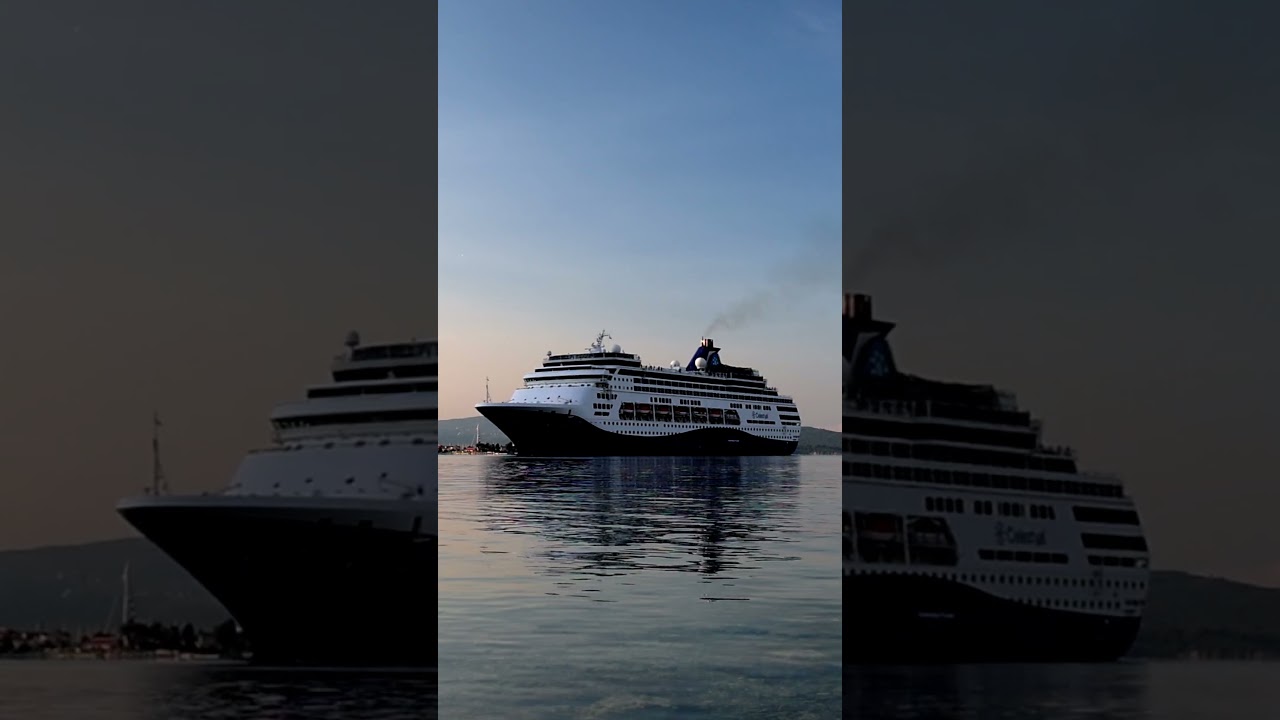 Cruise ship. Kotor Bay. Montenegro. 