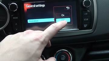 How to Turn Screen Animations On or Off in Toyota Yaris III (2011 - 2020) - Manage Screen Display