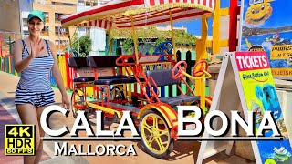 Cala Bona Center Mallorca , Spain 4K 60fps HDR (UHD) Dolby Atmos 💖 The best places 👀 walking tour