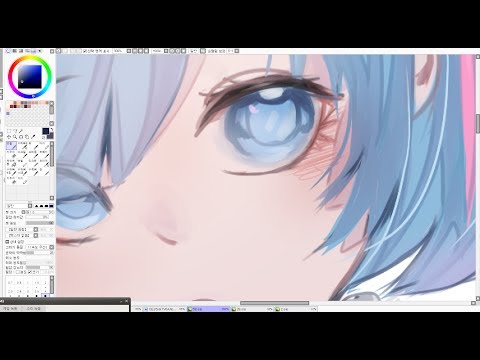 [노넴]리제로 렘 스피드페인팅[speedpaint:: sai ::スピードペインティング]