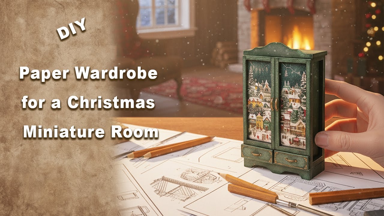 Make a Vintage Paper Wardrobe for Christmas Decor