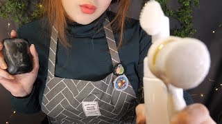 ASMR Relaxing Cleansing Time 🌛 Face Massage, Washing, Removing Makeup with Personal Attention