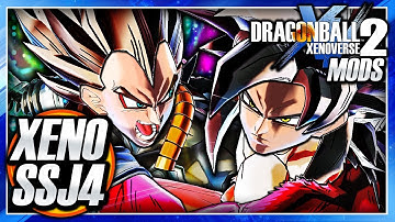 Dragon Ball Xenoverse 2 PC: SSJ4 Xeno Goku Vs SSJ4 Xeno Vegeta DLC Mod Gameplay (Super DB Heroes)