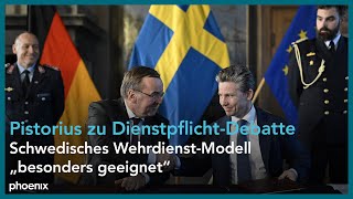 Wehrpflicht-Debatte: Pistorius über schwedisches Modell - Einschätzung von Nina Haase (DW) | 05.03.