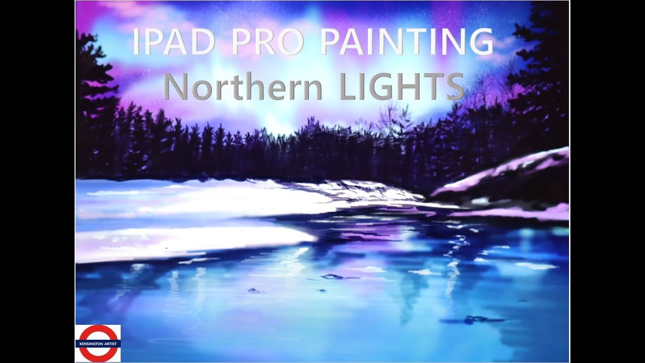 How to draw Northern Lights(Aurora) in iPAD Procreate オーロラの描き方(アイパッド