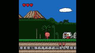 Bonk's Adventure PC Engine / TurboGrafx 16 Gameplay