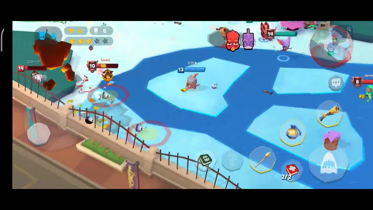 Zooba Finn Gameplay with bite & spear attack...