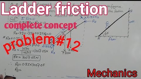 Problem on ladder friction|| friction 15|| Engineering Mechanics|| Sumit Dwivedi||