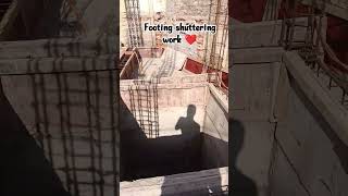 footing shuttering work ❤️ #heavycivil #construction #viral #shorts #shortvideos