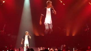 Justin Surprises Audience by Performing Never Say Never with Jaden Smith 7/19/16