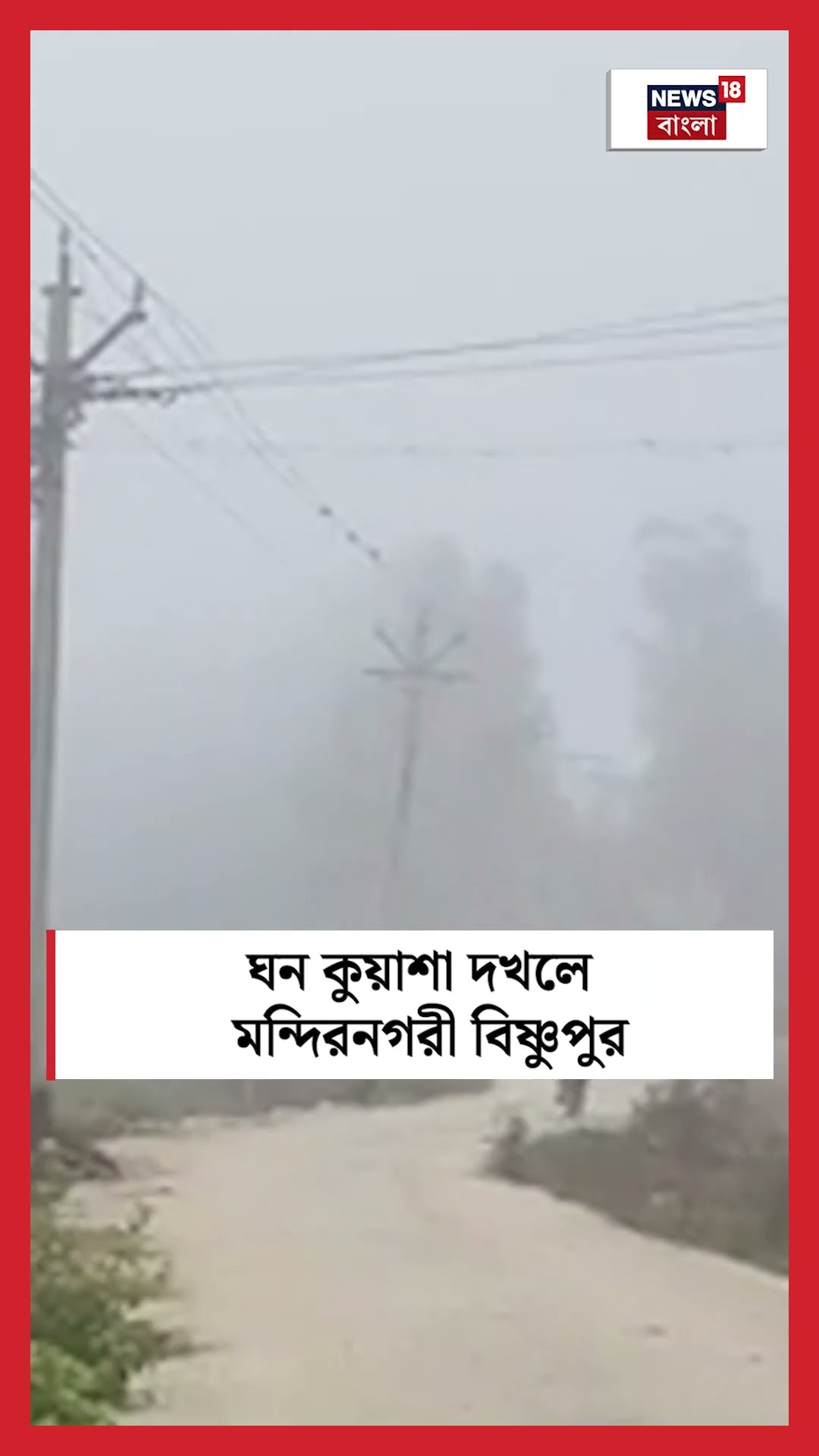 ঘন কুয়াশার দখলে মন্দিরনগরী Bishnupur #shorts