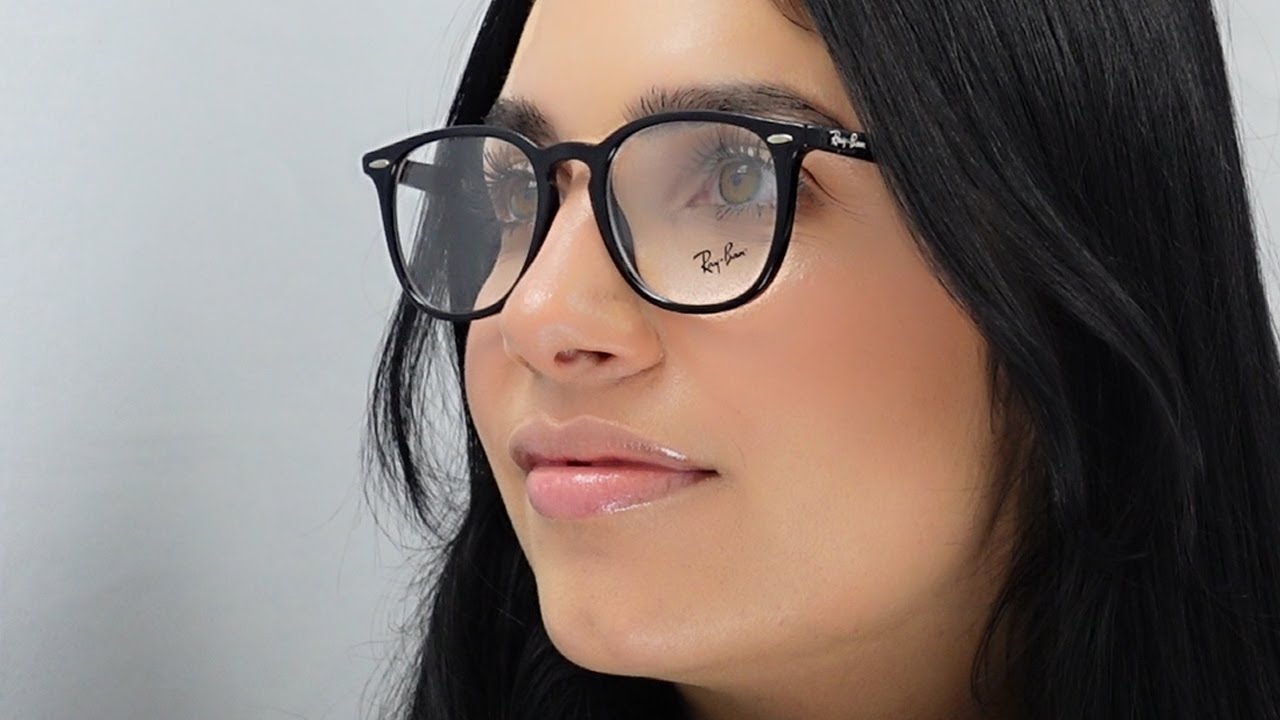 woman wearing ray ban eyeglasses