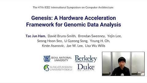 Genesis: A Hardware Acceleration Framework for Genomic Data Analysis (ISCA 2020)