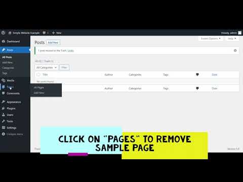 Remove Sample Post and Page from New WordPress Install